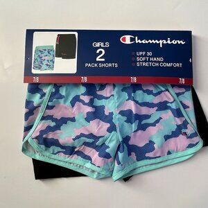 NEW Champion Girls Active Shorts - 2 Pack (Size M) | UPF 30, Super Comfy!